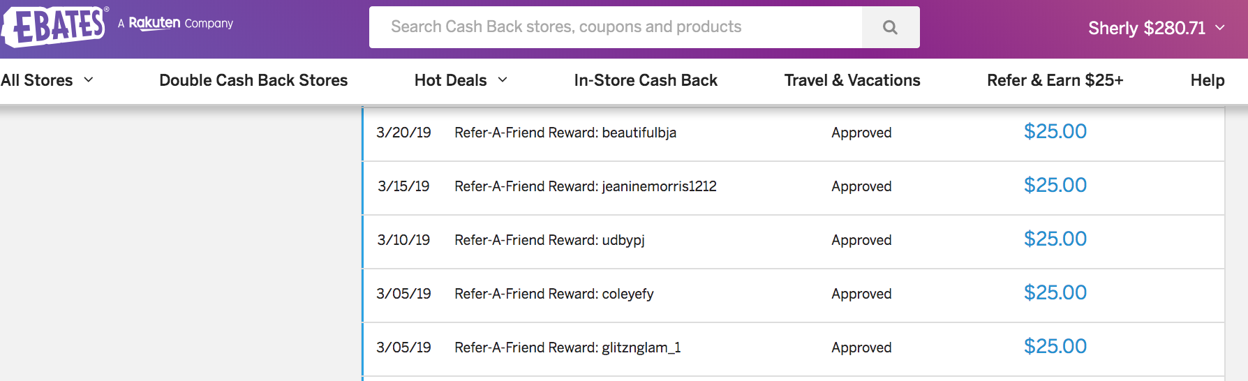 Ebates For March